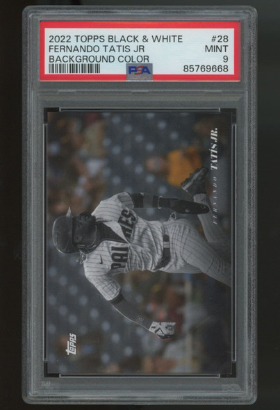 2022 Topps Black & White Fernando Tatis Jr. Color Background #28 PSA 9