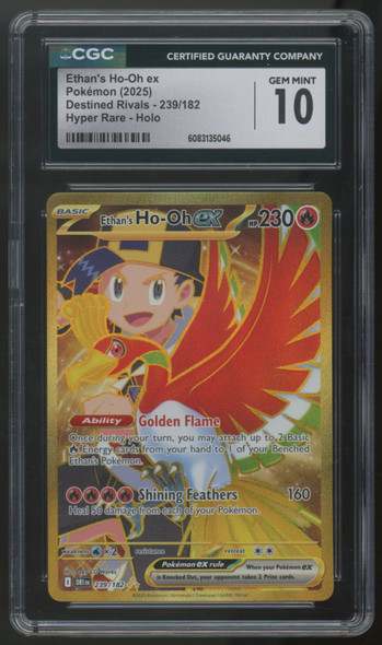 2025 Pokemon Ethan's Ho-oh Destined Rivals Hyper Rare #239 CGC 10