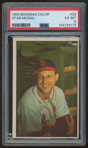 1953 Bowman Color Stan Musial #32 PSA 6 New Grade