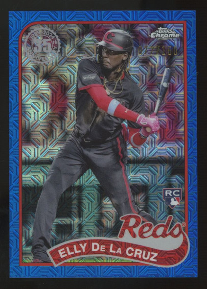 2024 Topps Silver Pack Elly De La Cruz RC Chrome Blue Refractor /150 #2T89C-50