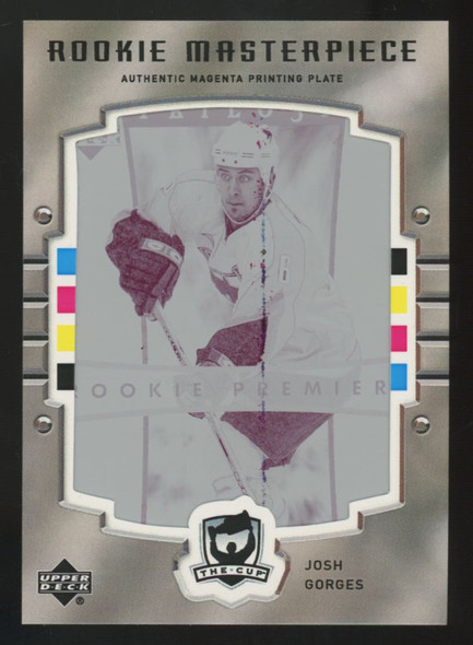 2005-06 UD The Cup Josh Gorges RC Masterpiece Magenta Printing Plate 1/1 #299