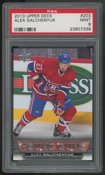 2013-14 Upper Deck Series One Alex Galchenyuk RC Young Guns #203 PSA 9