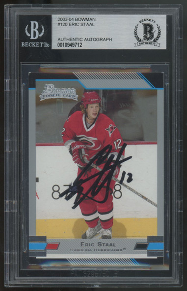 2003-04 Bowman Eric Staal RC Signed Auto #120 BGS Authentic