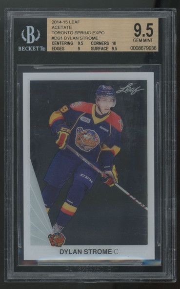 2014-15 Leaf Acetate Dylan Strome Spring Expo #EXPO-DS1 BGS 9.5