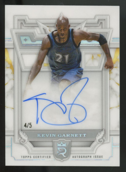 2023-24 Topps Royalty Kevin Garnett Royal Precendence Auto /5 #RP-KG