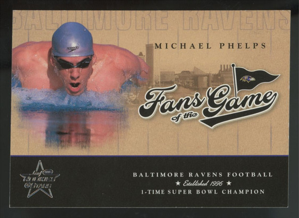 2004 Leaf Rookies & Stars Michael Phelps Fans Of The Game #FG-2
