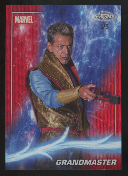 2025 Topps Marvel Studios Chrome Grandmaster Red Wave Refractor /5 #75
