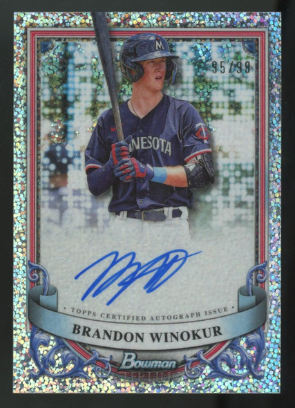 2024 Bowman Sterling Brandon Winokur Prospect Speckle Refractor Auto /99 #PA-BW1