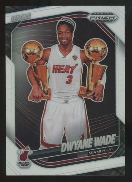 2024-25 Panini Prizm Black Dwyane Wade Legends White Prizm /175 #261