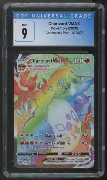 2020 Pokemon Charizard VMAX Champion's Path Secret Full Art #074 CGC 9