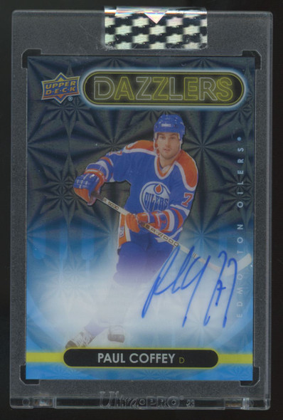 2024-25 Upper Deck Clear Cut Paul Coffey Blue Dazzlers Auto #DA-PC