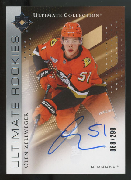 2024-25 Upper Deck Ultimate Olen Zellweger RC Auto /299 #149