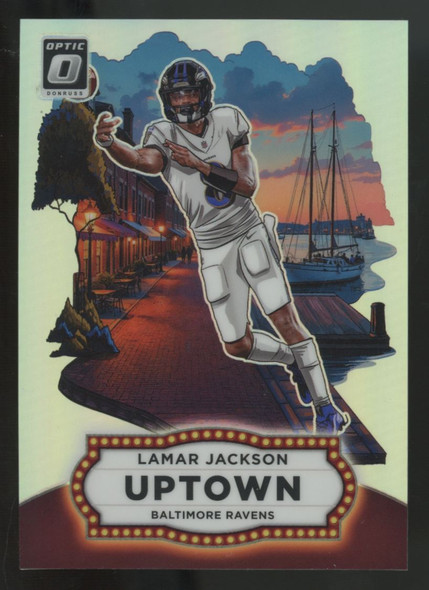 2025 Panini Donruss Optic Lamar Jackson Uptown SSP #13