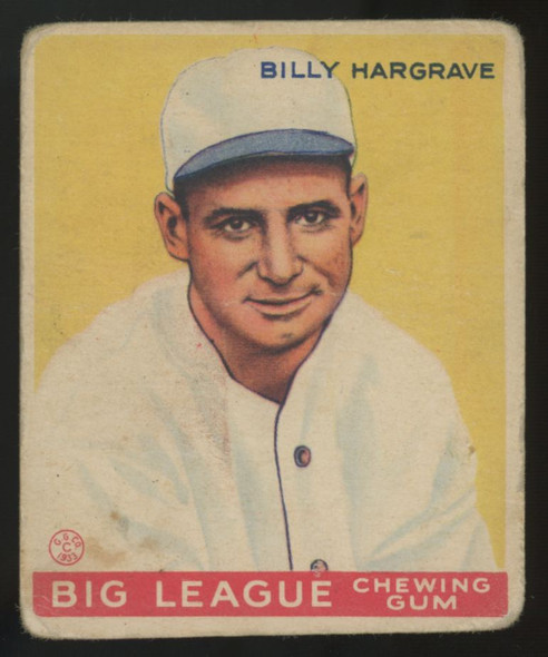 1933 Goudey Billy Hargrave #172 Poor