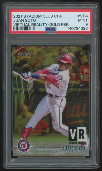 2021 Stadium Club Chrome Juan Soto Virtual Reality Gold /50 #VR-4 PSA 9