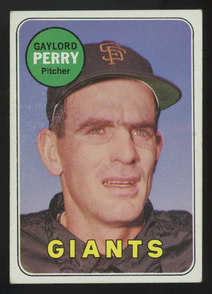 1969 Topps Gaylord Perry White Letters #485 VG/EX