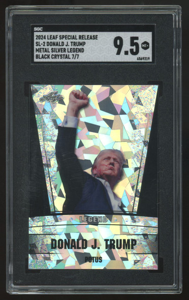 2024 Leaf Special Edition Donald J. Trump Silver Legend Black Crystal /7 SGC 9.5