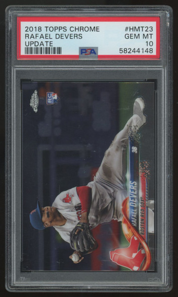 2018 Topps Chrome Update Rafael Devers RC #HMT23 PSA 10