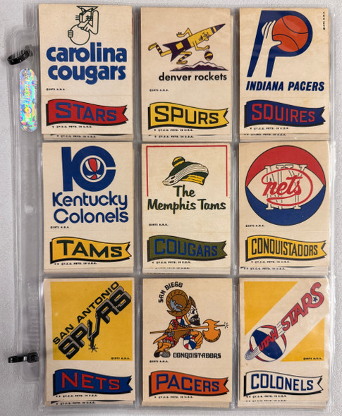 1973/74 Topps Basketball Stickers Complete Set (33) EX