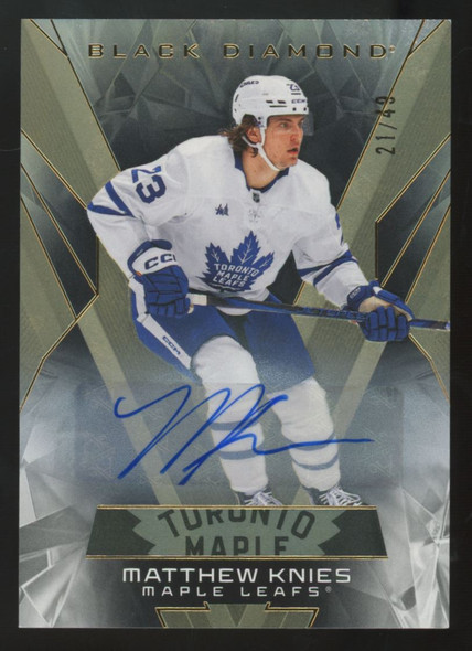 2025-26 Upper Deck Black Diamond Matthew Knies Auto /49 #BDB-MK