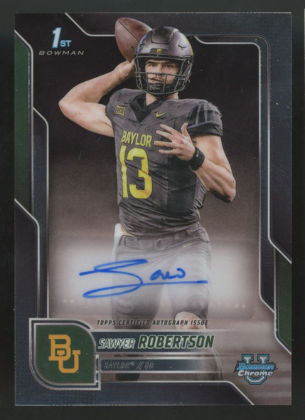 2025 Bowman Chrome University Sawyer Robertson Prospect Auto #BCA-SR