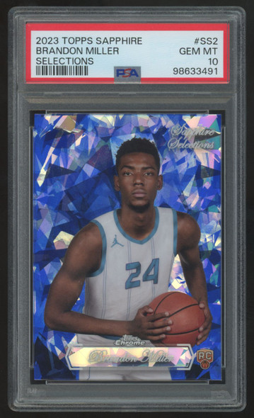 2023-24 Topps Sapphire Brandon Miller RC Selections #SS-2 PSA 10