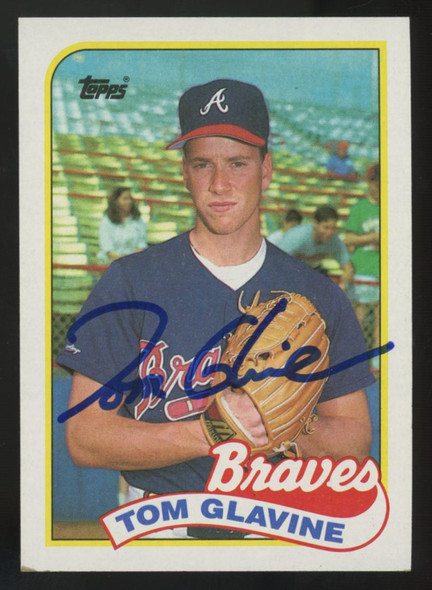 1989 Topps Tom Glavine Signed IP Auto #157