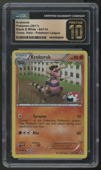 2011 Pokemon Krokorok Pokemon League Holo #64 CGC Pristine 10