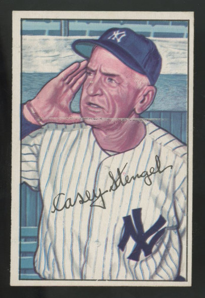 1952 Bowman Casey Stengel Picture Card #217 NM (Print Line)