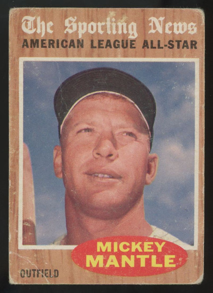 1962 Topps Mickey Mantle The Sporting News #471 Poor