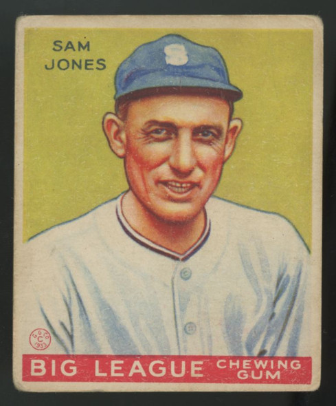 1933 Goudey Sam Jones Big League Gum #81 Good