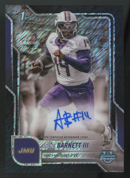 2025 Bowman Chrome U Alonza Barnett III 1st Prospect Black Shimmer Auto /10