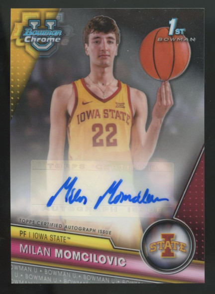 2023-24 Bowman Chrome U Milan Momcilovic 1st Prospect Auto #BCPA-MM
