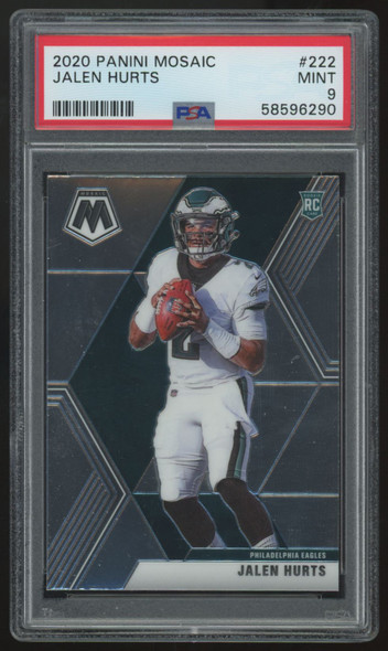 2020 Panini Mosaic Jalen Hurts RC #222 PSA 9 *290