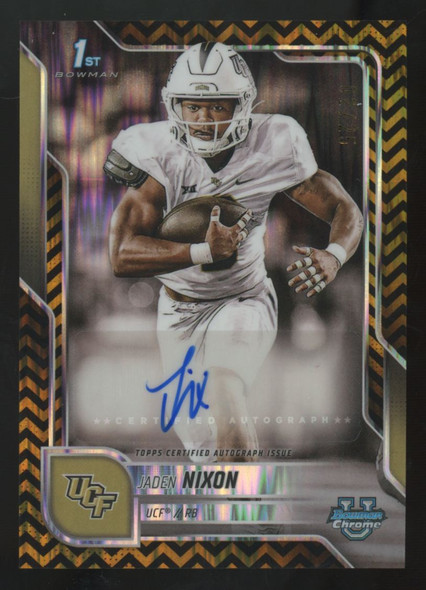 2025 Bowman Chrome U Jaden Nixon 1st Prospect Black & Gold Stealth Auto /25
