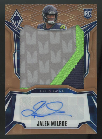 2025 Panini Phoenix Jalen Milroe RC Bronze Pandora Phenom Patch Auto RPA /199
