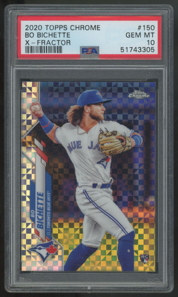 2020 Topps Chrome Bo Bichette RC X-Fractor #150 PSA 10