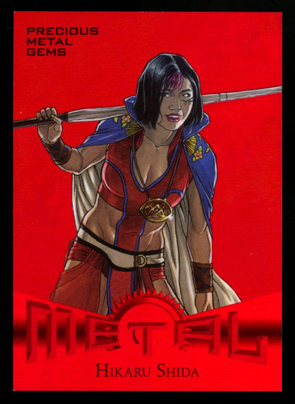 2025 Skybox Metal AEW Hikaru Shida Red Precious Metal Gems /100 #RT-19