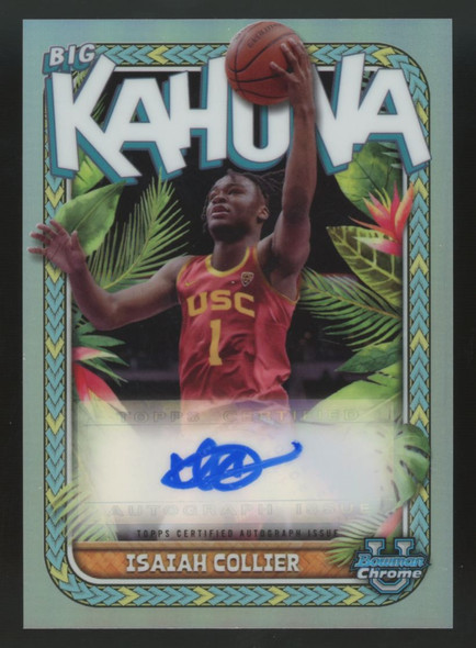 2023-24 Bowman Chrome U Isaiah Collier Silver Big Kahuna Auto /150 #BKA-IC