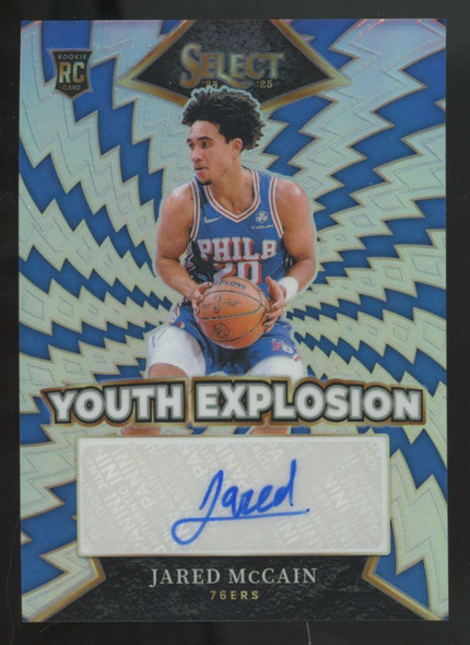 2024-25 Panini Select Jared McCain RC Youth Explosion Prizm Auto #YE-JAR