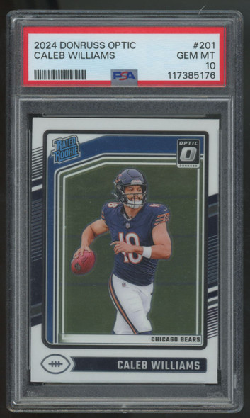 2024 Panini Donruss Optic Caleb Williams RC Rated Rookie #201 PSA 10