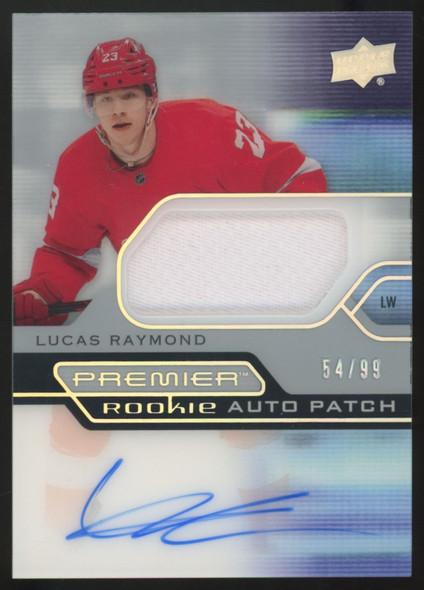 2021-22 Upper Deck Premier Lucas Raymond RC Patch Auto RPA /99 #AR-LR