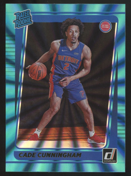 2021-22 Donruss Cade Cunningham RC Rated Rookie Teal Holo Laser #211