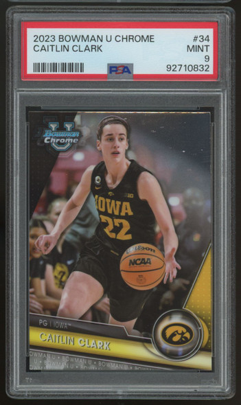 2023/24 Bowman U Chrome Caitlin Clark 1st Prospect #34 PSA 9  *832
