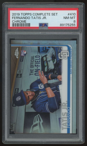 2019 Topps Complete Set Fernando Tatis Jr. RC Chrome #410 PSA 8