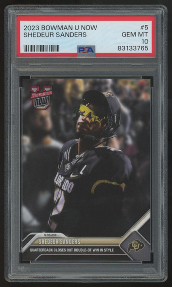 2023 Bowman U Now Shedeur Sanders #5 PSA 10 *765