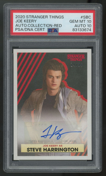 2020 Topps Stranger Things Steve Harrington / Joe Keery Red Auto /25 PSA 10 10