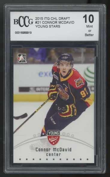2015-16 ITG CHL Draft Connor McDavid RC Young Stars #21 BCCG 10