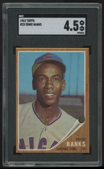 1962 Topps Ernie Banks #25 SGC 4.5 *101