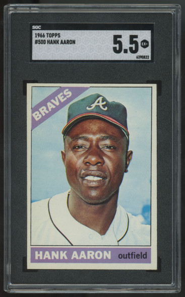 1966 Topps Hank Aaron #500 SGC 5.5